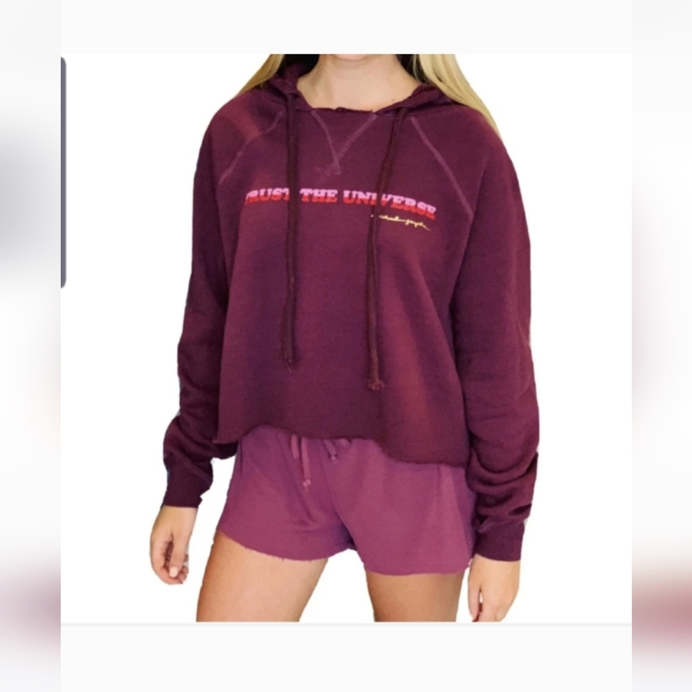 Spiritual Gangsta Graphic Cropped Hoodie XS